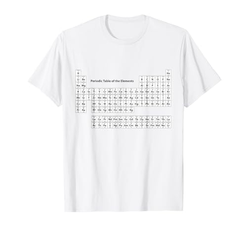 B/W Periodic Table of Elements T-Shirt T-Shirt