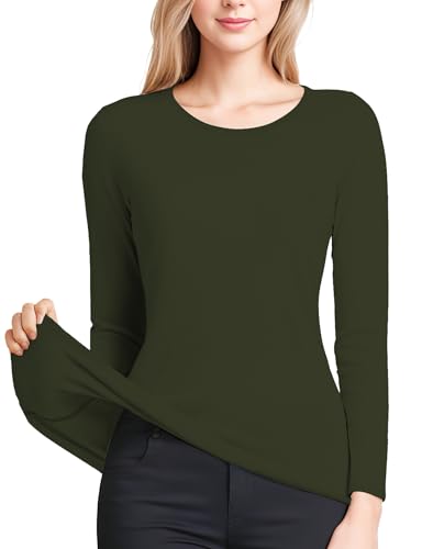 Image of Women's Long Sleeve Thermal Underwear Lightweight Compression Baselayer Shirt Women Clothing Premium Comfort Winter Tops