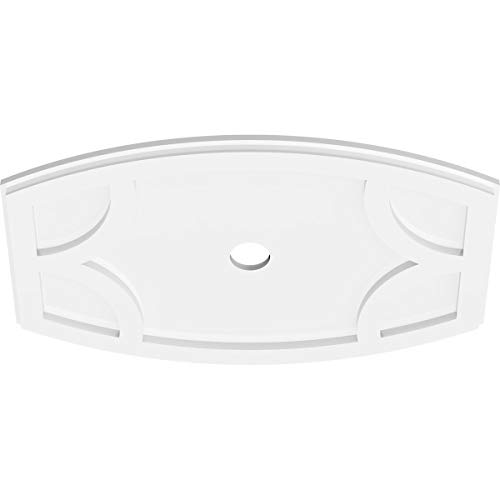 Image of Ekena Millwork CMP24X16KY-02000 Kailey Architectural Grade PVC Contemporary Urethane Ceiling Medallions 24 inchW x 16 inchH x 2 inchID x 13 inchC x 1 inchP