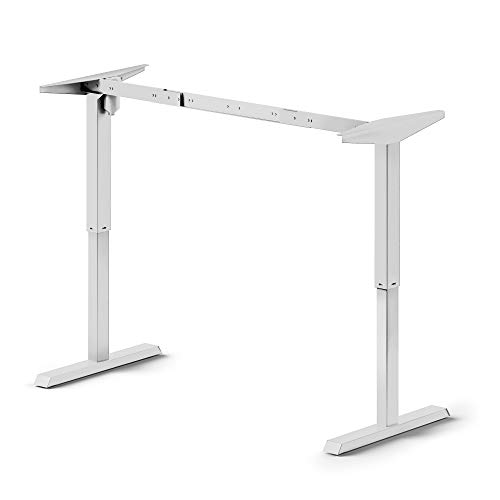 Emuca - Mesa Motorizada Ajustable En Altura, Soporte De Escritorio Eléctrico, Mesa Oficina Regulable 660-1170mm, Acero, Blanco Emuca - Mesa Motorizada Ajustable En Altura, Soporte De Escritorio Eléctrico, Mesa Oficina Regulable 660-1170mm, Acero, Blanco