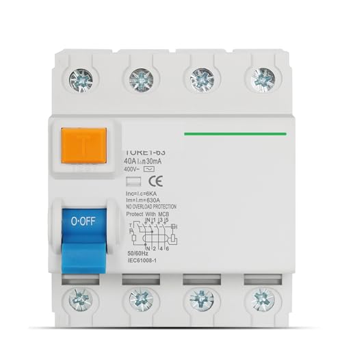 Rccb Rcd interrupteur de sécurité 4P 100mA protège votre installation contre les surcharges