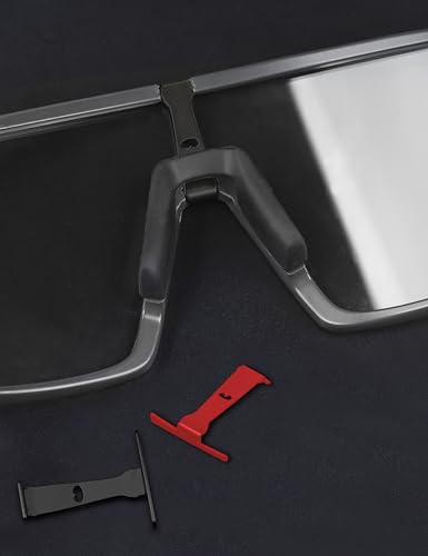 Image of Metallic Replacement Wicket for Oakley Sutro OO9406 /Sutro Asian Fit OO9406A /Sutro S OO9462 Sunglasses - Black+Red