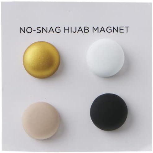 SOFEA Scarf Buckle, Strong Metal Plating Magnetic Hijab Clip Safe Hijab Brooch Luxury Accessory No Hole Pins Brooch Magnet for Muslim Scarf