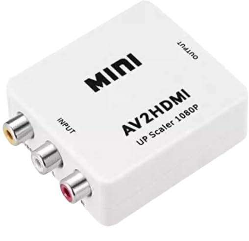 Image of T&S AV to HDMI Converter, RCA to HDMI, 1080P Mini RCA Composite CVBS Video Audio Converter Adapter Support PAL /NTSC for TV /PC / PS3 / STB /Xbox VHS /VCR /Blue-Ray DVD Players