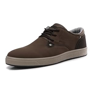 Mens Casual Oxfords Fashion Sneakers Soft Comfortable Lace-Up Dress Shoes