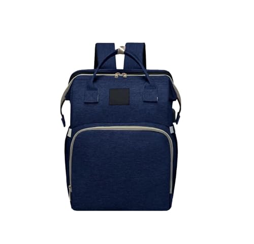 Sac bouteille lit pliable bleu pour maman grand sac à dos multifonctionnel