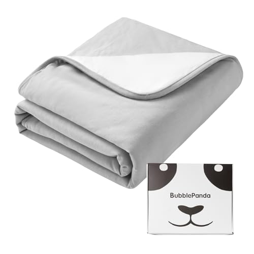 Image of BubblePanda Rayon Made from Bamboo Baby Blanket for Boys Girls Neutral Soft Crib Blanket Toddler Quilt Comforter Newborn Nursery 30 x 40 Inch Gray