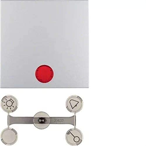 Preisvergleich Produktbild Hager B1 Taste mit Linse für Mechanismus einfache Aluminium