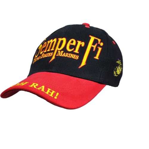 Image of MWS U.S Marine USMC Semper Fi Always a Marine Traditions Since 1775 Logo Eagle Embroidered Cap Hat