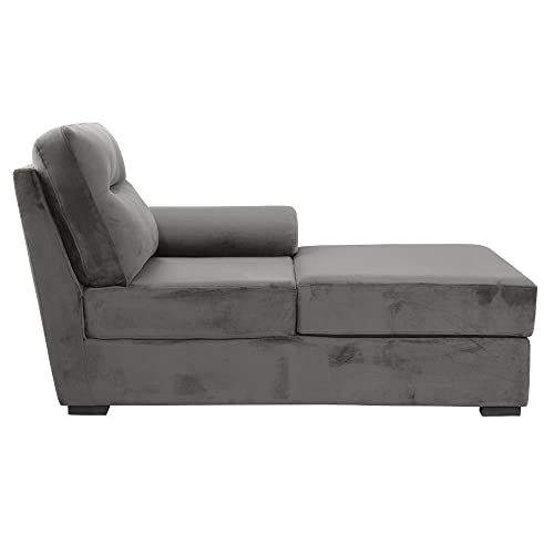 Image of Wakefit Sofa Set | 3 Year Warranty | Sofa 3 Seater, 3 Seater Sofa for Living Room, Wooden Sofa Set, 3 Seater + Right Aligned, Sofa for Living Room - Lounger(Fabric-Velvet : Tuscan Tan)