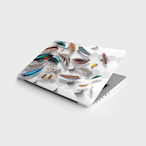Petek Tüyler Tasarımlı Laptop Sticker, Bilgisayar ve Notebook Kaplama Etiketi