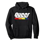 Diseño LGBTQ Queer subrayado con la bandera gay Queer Sudadera con Capucha