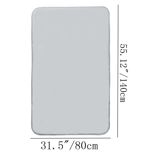 Alfombrilla plegable para planchar para mesa, resistente al calor, doble cara (31.5 x 55.12 pulgadas) 3