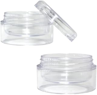Kit 100 Potinhos De Acrílico Cristal C/Tampa P/Amostra 4g