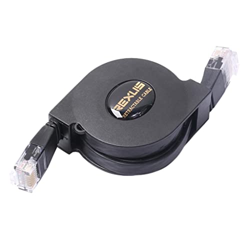 Cable Ethernet retráctil Cat6 plano de 1m marca Qianly con conectores RJ45 para laptop