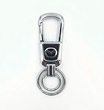 TSD Car Key chain Zinc alloy Handmade Leather Double Ring Keychain For Mazda