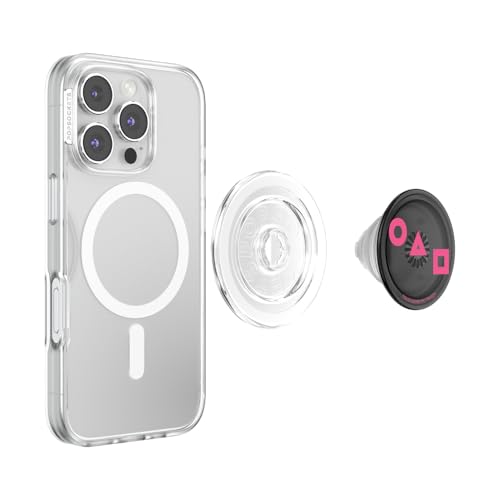 Image of PopSockets PopGrip for MagSafe, Magnetic Phone Grip & Stand, Swappable Top, Secure Grip for iPhone MagSafe Cases, Kickstand for Hands-Free Viewing, Wireless Charging Compatible - Time to Play