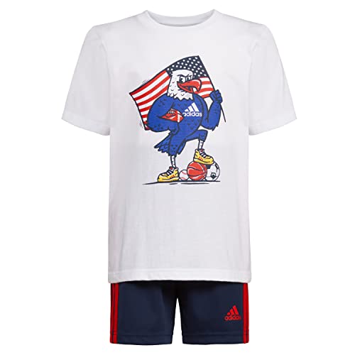 Image of adidas Baby Boy's Tee and Shorts Set (Infant)
