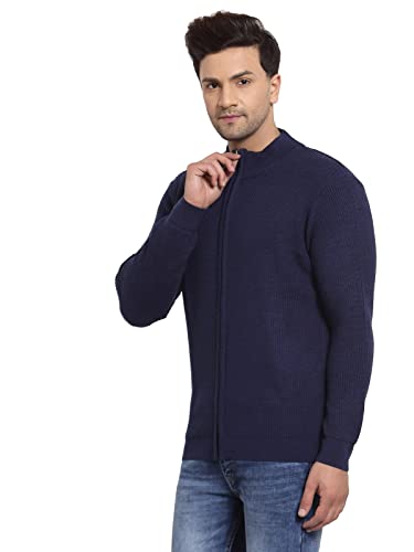 Image of Style Quotient Men Navy Blue Solid