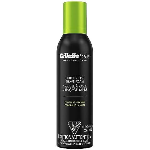 Gillette Quick Rinse Lightweight Shave Foam for Men Cover