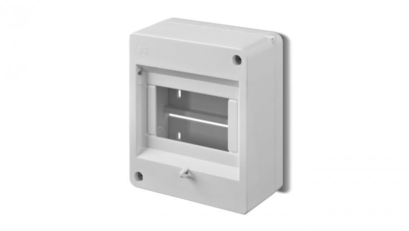 Elektro-Plast Fuse Box IP30 Distribution Box Surface-Mounted AP Wet Room Sub-Distribution Transparent Lid 5 PLE