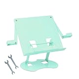 Chingde Atril Estudio, Atril para Libros, Atril para Estudiar, Soporte para Libro de Recetas con Clips de Papel Flexibles, Llave Inglesa, Plegable y Elevable, Soporte para Libros Portátil, Verde