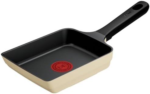 【Online Exclusive】 Tefal Egg Cooker, 5.5×7.1 Inches (14×18 cm), IH and Gas Fire Compatible, Free from Harmful Substances like PFOA, Non-Stick Longevity "IH Titanium Excellence Vanilla Beige Egg