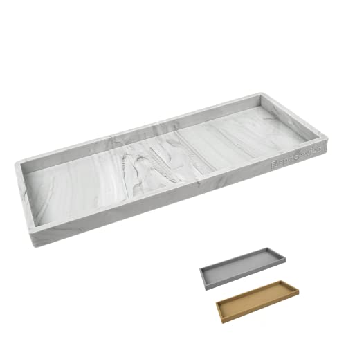 Spacewiser Silicone Countertop & Vanity Tray – 11.7” Bathroom Counter Tray