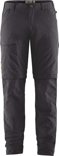 Fjallraven Herren Travellers MT Zip-Off Hose, Dark Grey, 50