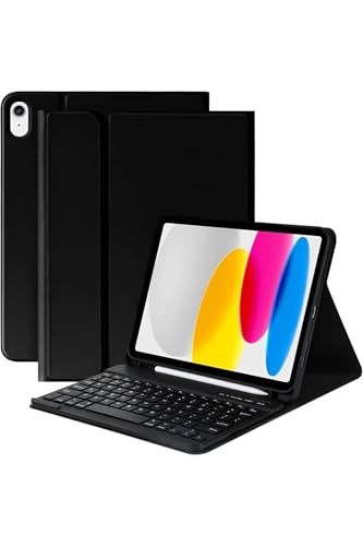iPad (A16) 10. Nesil 2022/2025 Uyumlu Bluetooth Türkçe Q Klavyeli Kılıfı (Tablet Değildir)