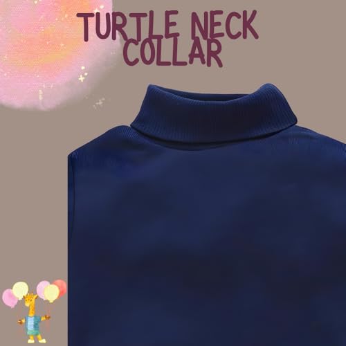 Image of REVOLTEK Boy's and Girl's 100% Cotton Full Sleeve Turtle High Neck T-Shirts Pack of 2