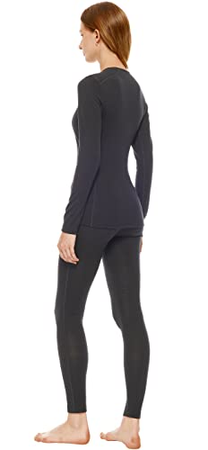 Womens-Merino-Wool-Base-Layer-John-Set-Crewneck-Top-and-Bottom-Thermal-Underwear