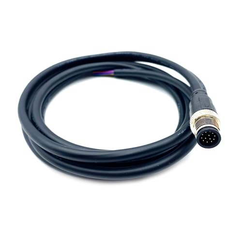 Cable conector macho M12 12 pines, 0.5 metros miniatura 1