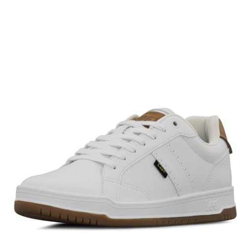 Lee Baskets Streeter homme en blanc et tabac finitions premium