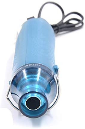 mofa emboss Heat Gun, Hot Air Gun Tools Shrink Gun with Stand For DIY Embossing And Drying Paint Multi-Purpose Electric Heating Nozzle 300W 110V (Blue,Blue)