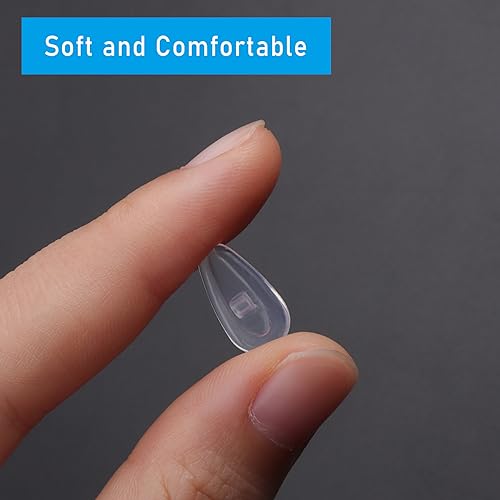 Image of 10 Pairs Replacement Silicone Rubber Nose Pieces Compatible with Oakley Wiretap 2.0 /Wingfold /Wingback SQ /Tincup /Tincup Carbon /Tincup 0.5 Ti /Conductor 6(8) /Deadbolt Sunglass,Clear