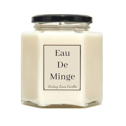 Funny Scented Candle Gift - Eau De Minge - Strong Scented and Made With Soy Wax (Jellybeans, Small)