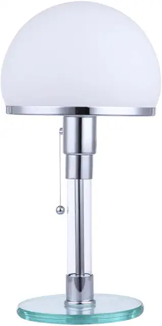 TPMAFF Wagenfeld Lampe: Weiße Glas-Schreibtischlampe im Bauhaus-Stil