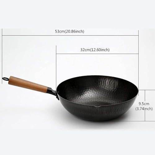 Wok tradicional de hierro con tapa de pino miniatura 4