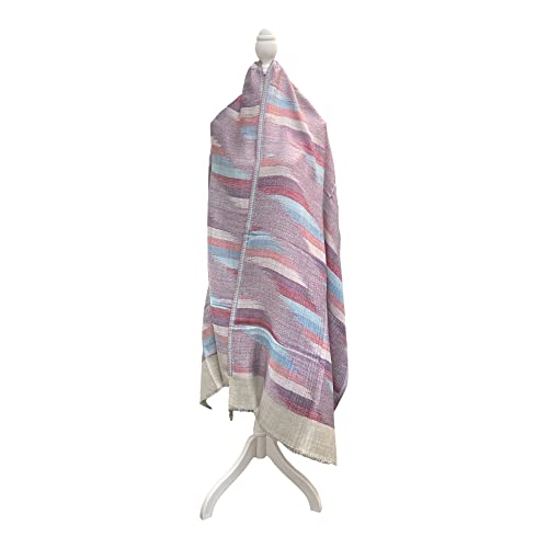 Woolen Scarf with zigzag Prints For Women Exquisite Unique Summer/Spring Collection Lightweight Soft Scarf Shawl Wrap.3