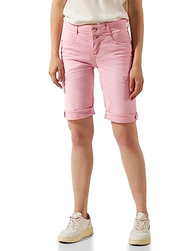 STREET ONE Damen A376652 Jeansbermuda, Light Berry Soft Washed, 30W EU