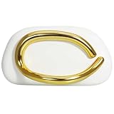 louceko Metal Handle Handbag Detachable Chain Crossbody Shoulder Evening Bag Clutch Purse for Women Formal Wedding Party Prom, PU Leather, Pure White