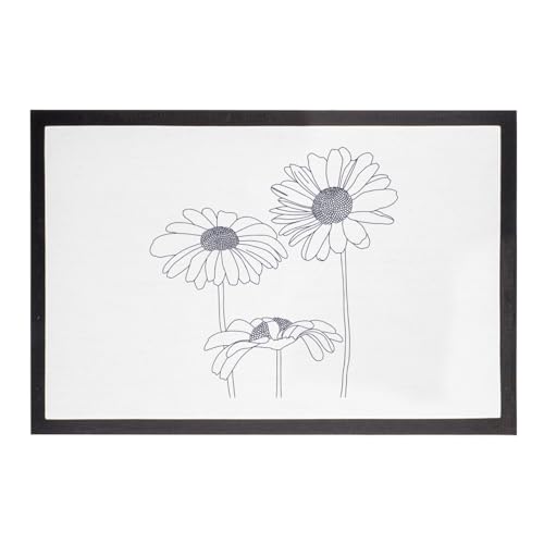 Paillasson anthophile passion fleurs nature tapis entree blanc 75x - 2