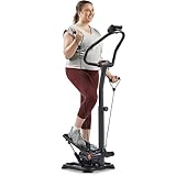 Sunny Health & Fitness Stepper de Potencia 2 en 1 con Bandas de Resistencia y Manillar, Cardio de Bajo Impacto y Conectividad Bluetooth Mejorada con la Aplicación SunnyFit® SF-S021055