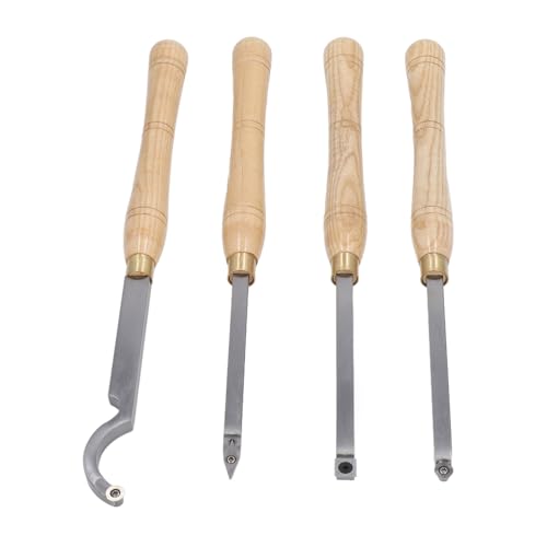 Set de 4 herramientas de torneado con mango de madera miniatura 6
