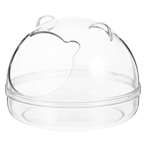 Homoyoyo Salle de Bain et Hérissons pour Petits Animaux Multi-Usage Bords Lisses en Plastique Transparent Bassin Rectangulaire pour Hamster