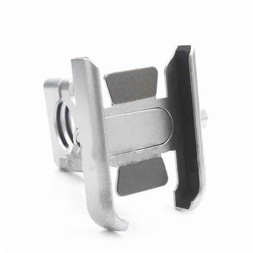 Support téléphone portable guidon moto en aluminium CNC pour Vespa MP3 silver