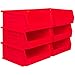 Akro-Mils 30235 Plastic Storage Stacking Hanging Akro Bin, 11-Inch by 11-Inch by 5-Inch, Red, Case of 6
