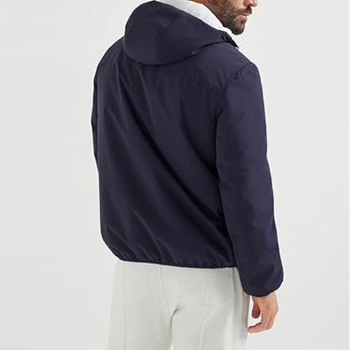 Chaqueta cortavientos impermeable con aislamiento térmico y capucha ajustable 2