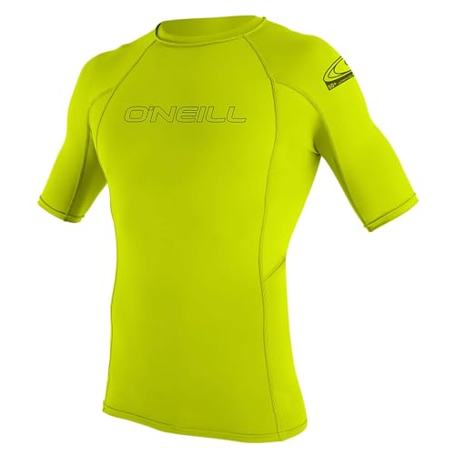 O'Neill Youth Basic Skins Short Sleeve Rash Guard, Vest Unisex-Giovani, Lime, 8
